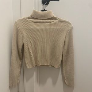 Tan Crop Top Sweater